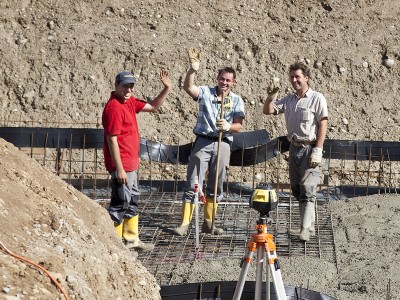 Arbeiter auf Baustelle